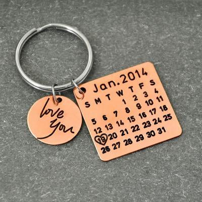Personalized Calendar Keychain
